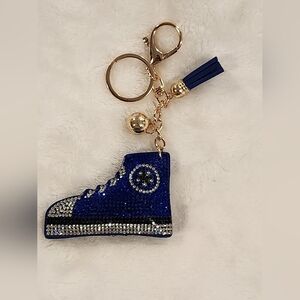 Blue And Silver Converse Sneaker Keychain Bag Charm